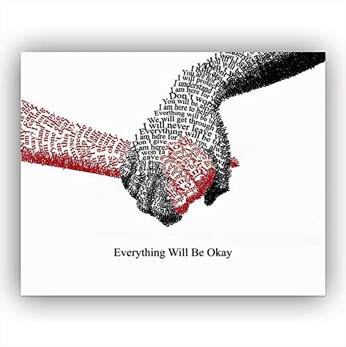 "Everything Will Be Okay" Inspirational Wall Art-14 x 11"