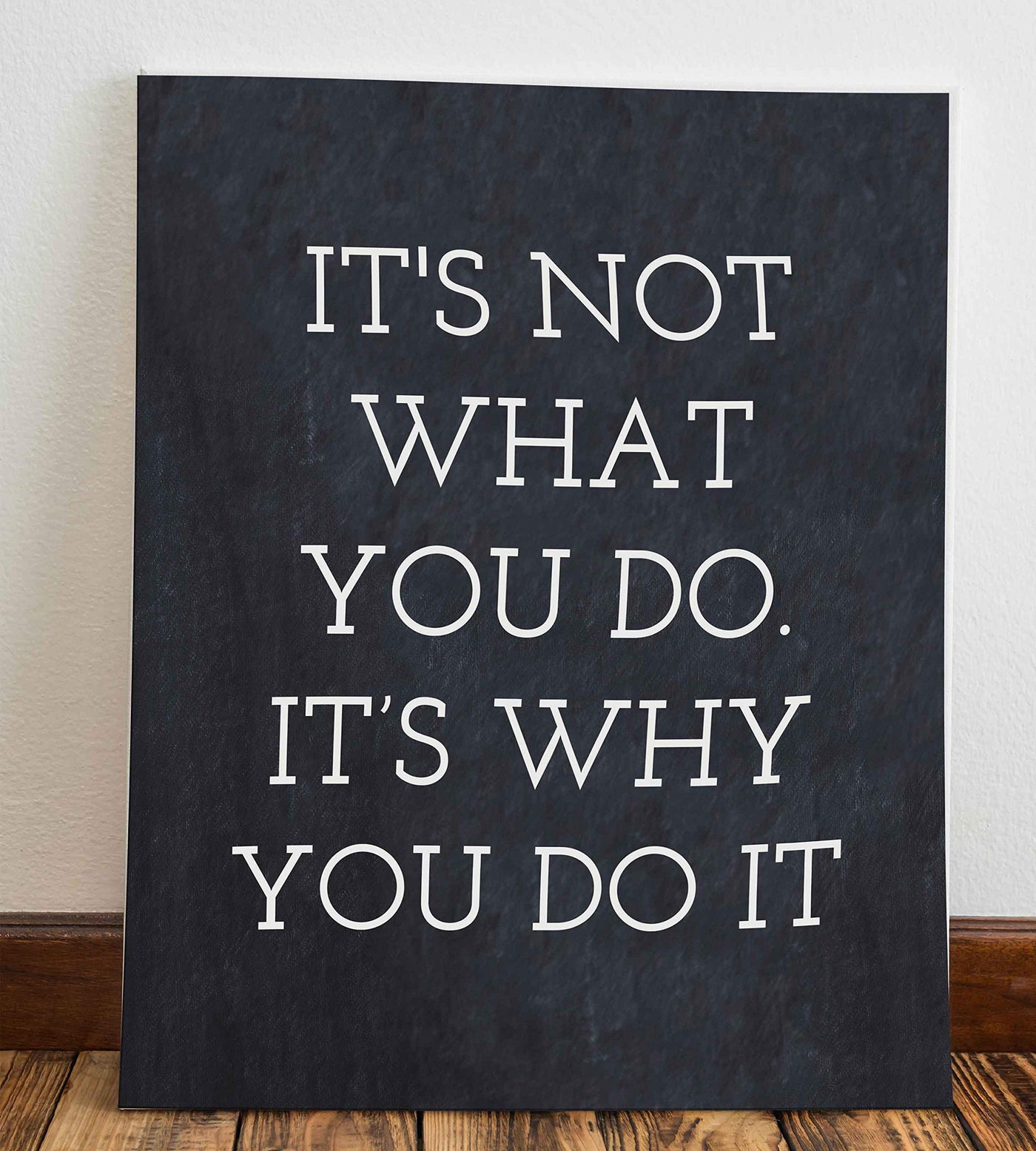 It's Not What You Do It's Why You Do It-Inspirational Quotes Wall Art -8 x 10" Modern Typographic Poster Print-Ready to Frame. Home-Office-Studio-Dorm Decor. Perfect Motivational Gift for All!