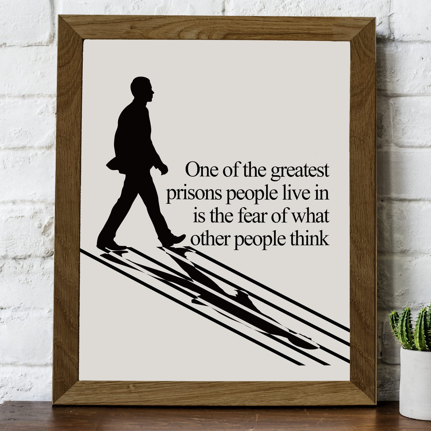 One of Greatest Prisons -What Others Think-Inspirational Quotes Wall Art Sign -8 x 10" Motivational Print Wall Decor -Ready to Frame. Home-Office-School Decor. Great Positive Gift for Inspiration!