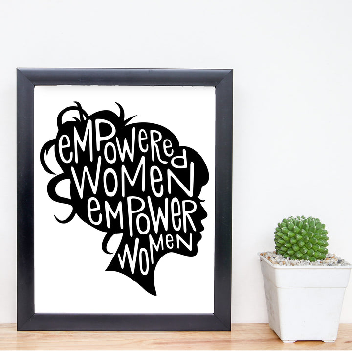 Empowered Women Empower Women-Inspirational Quotes Wall Art -8 x 10" Motivational Typography Print-Ready to Frame. Home-Girls Bedroom-Teen Decor. Great Gift to Motivate Women!