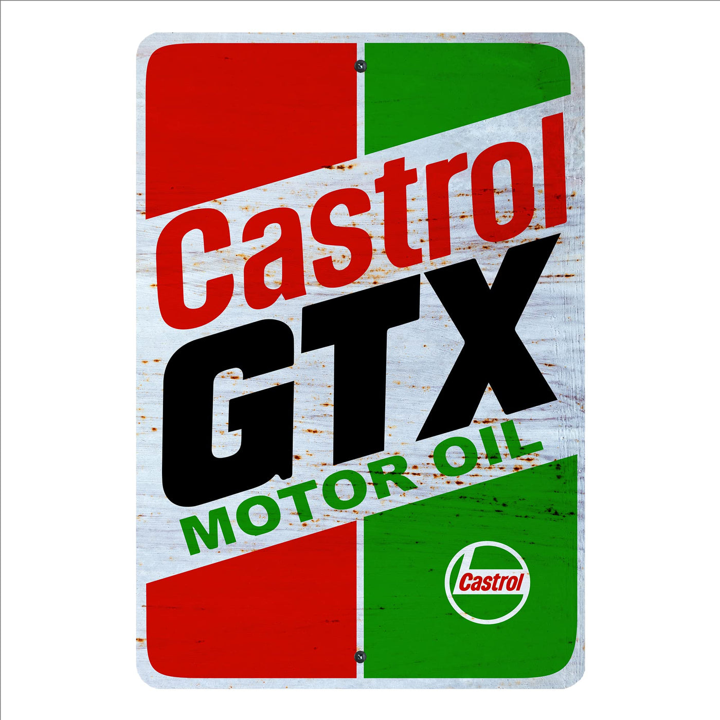 Vintage CastroI GTX Motor Oil Metal Signs Wall Art -8 x 12" Rustic Garage Sign for Bar, Man Cave, Shop - Retro Tin Sign -Gift for Home, Lodge, Cabin, Farmhouse, Outdoor Decor & Mechanic Accessories!