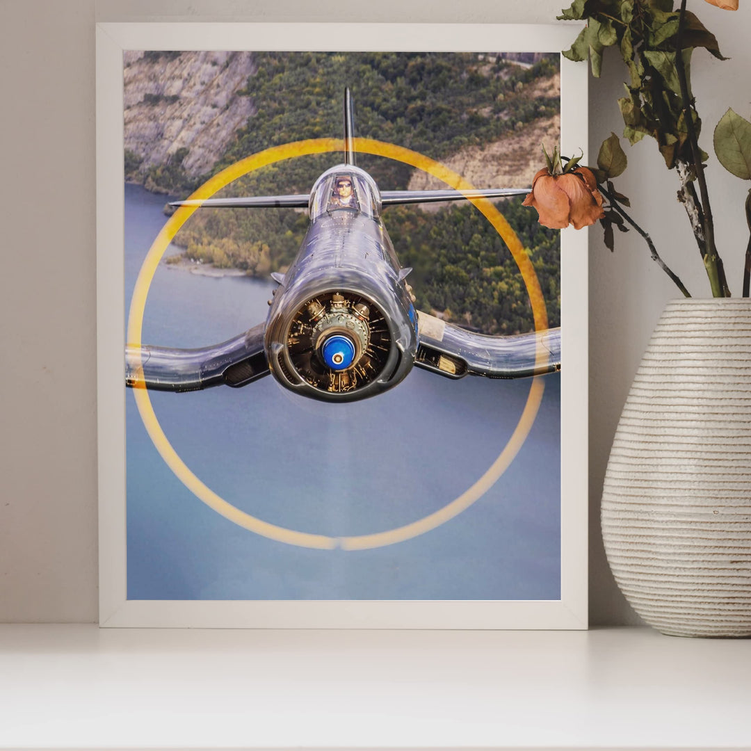 Vought F4U Corsair Fighter Jet -8 x 10" US Air Force - American Military Aircraft Wall Print -Ready to Frame. Home-Office-Garage-Shop-Man Cave Decor! Great Gift for Active Duty Military &amp; Veterans!