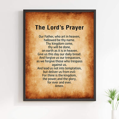 "The Lord's Prayer"- Scripture Wall Art Print -11 x 14"