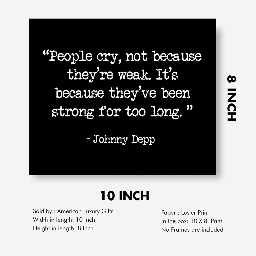 "People Cry Because They&