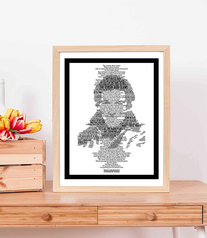 Bruce Springsteen-"Thunder Road"-Music Lyrics Wall Art -11 x 14"