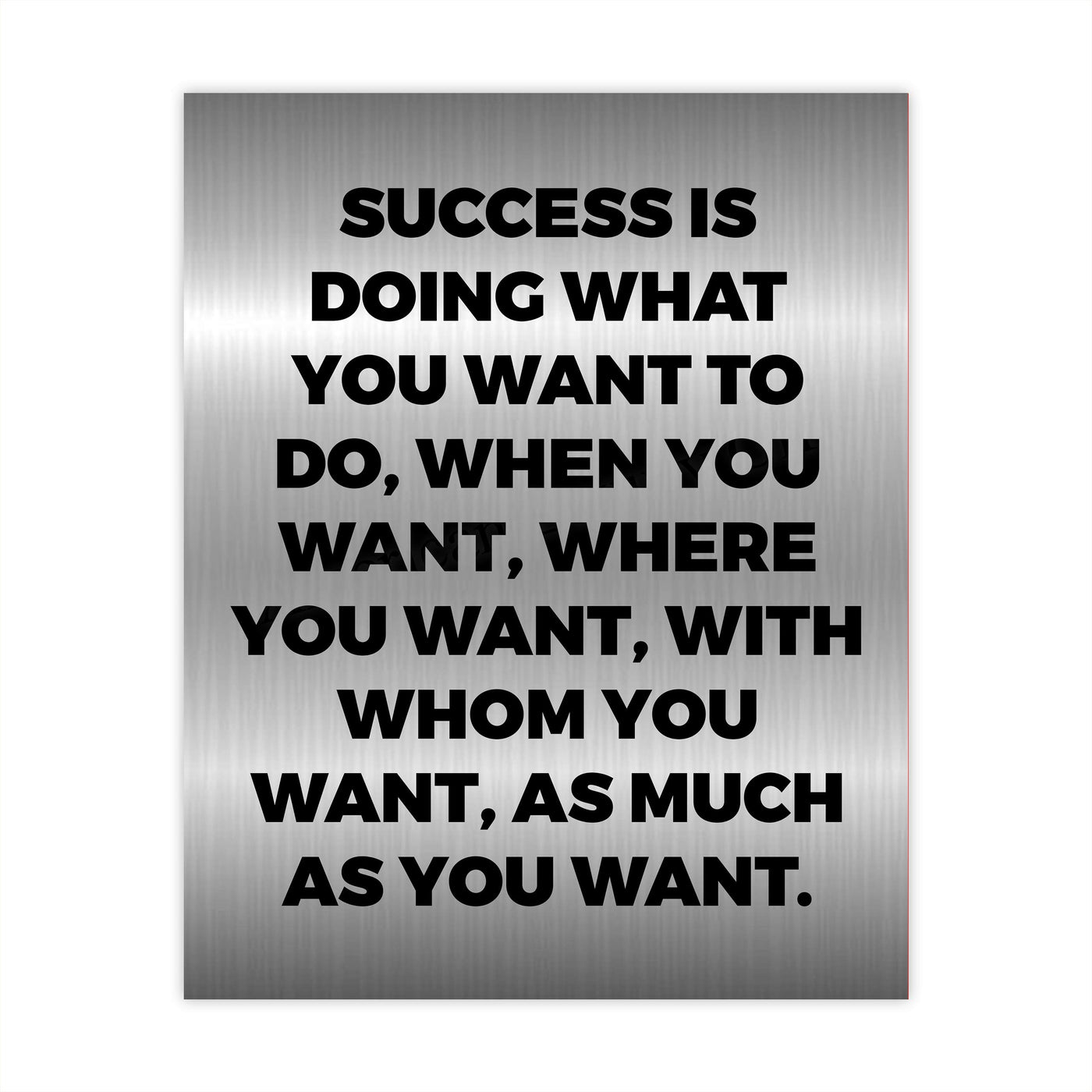 Success Is Doing What You Want Motivational Wall Sign -8 x 10" Modern Typographic Art Print-Ready to Frame. Inspirational Home-Office-Work-Gym Decor. Perfect Desk & Cubicle Sign for Motivation!