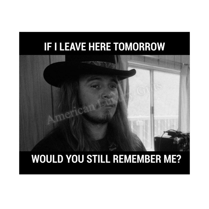 Lynyrd Skynyrd-"If I Leave Here Tomorrow-Would You Still Remember Me?" Song Art Print- 10 x 8" Music Poster Print- Ready To Frame. Home-Studio-Bar-Man Cave Decor. Perfect Gift For Rock Music Lovers.