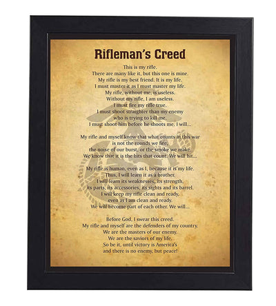"Rifleman's Creed" Marine Corps Wall Art Sign -8x10"