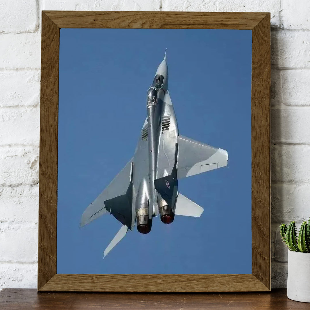 Mikoyan MiG-29 Fighter Jet -Military Aircraft Wall Decor -8 x 10" Fighter Plane Poster Print -Ready to Frame. Perfect Sign for Home-Office-Game Room-Garage-Man Cave Decor! Great Gift for Veterans!