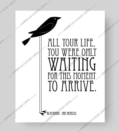 The Beatles-"You Were Only Waiting For This Moment To Arrive"-Song Lyrics Art-8 x 10"