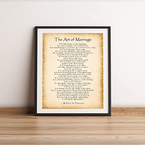 "The Art of Marriage"-Love & Marriage Wall Art-11 x 14"