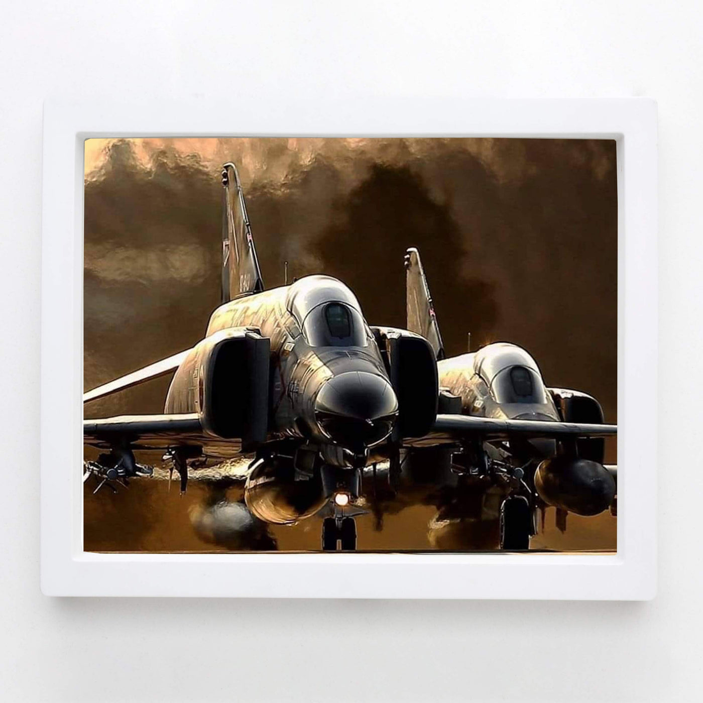 United States Air Force- F4 Phantom II Interceptor Fighter Jet -10 x 8" Military Aircraft Wall Print-Ready to Frame. Home-Office-Military School Decor. Perfect Sign for Game Room-Garage-Man Cave!