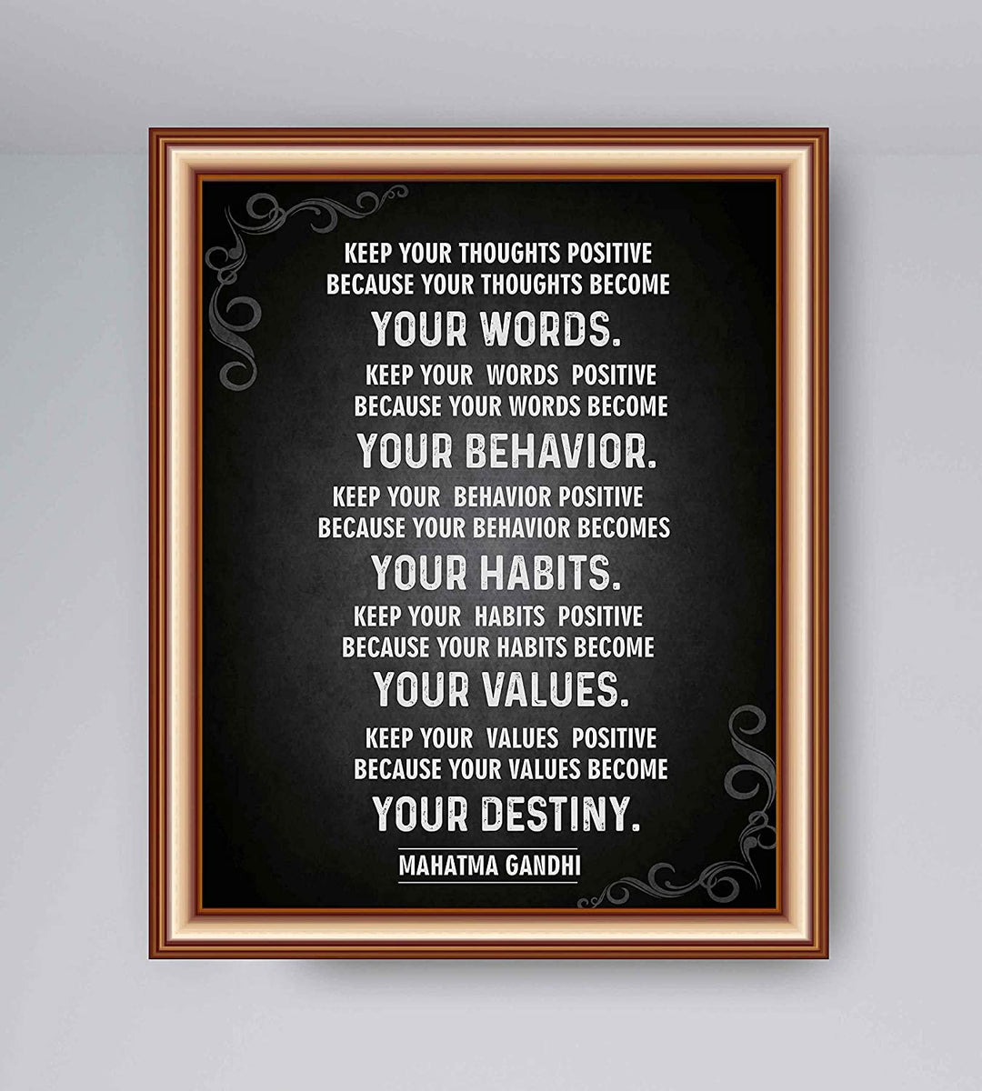 GANDHI Quotes Wall Art-"Your Destiny"- 8 x 10