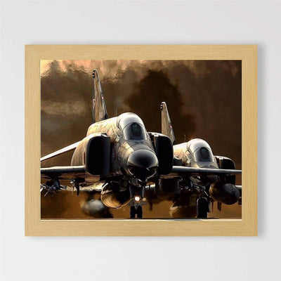 United States Air Force- F4 Phantom II Interceptor Fighter Jet -10 x 8" Military Aircraft Wall Print-Ready to Frame. Home-Office-Military School Decor. Perfect Sign for Game Room-Garage-Man Cave!