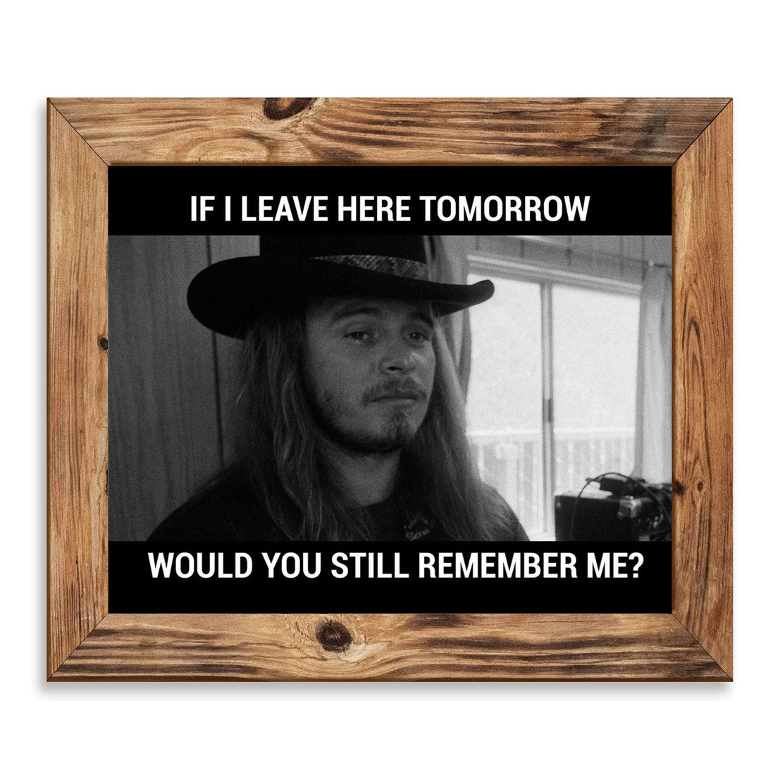 Lynyrd Skynyrd-"If I Leave Here Tomorrow-Would You Still Remember Me?" Song Art Print- 10 x 8" Music Poster Print- Ready To Frame. Home-Studio-Bar-Man Cave Decor. Perfect Gift For Rock Music Lovers.