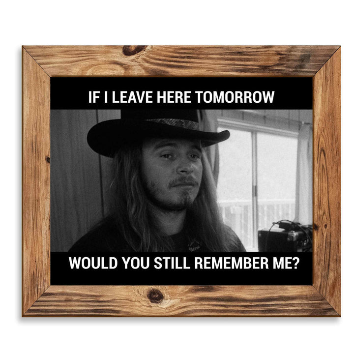 Lynyrd Skynyrd-"If I Leave Here Tomorrow-Would You Still Remember Me?" Song Art Print- 10 x 8" Music Poster Print- Ready To Frame. Home-Studio-Bar-Man Cave Decor. Perfect Gift For Rock Music Lovers.