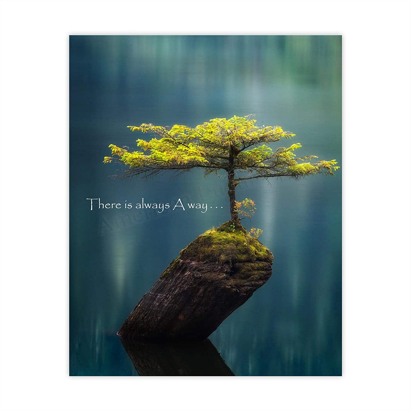 "There Is Always A Way" Inspirational Quotes Wall Art-8 x 10"