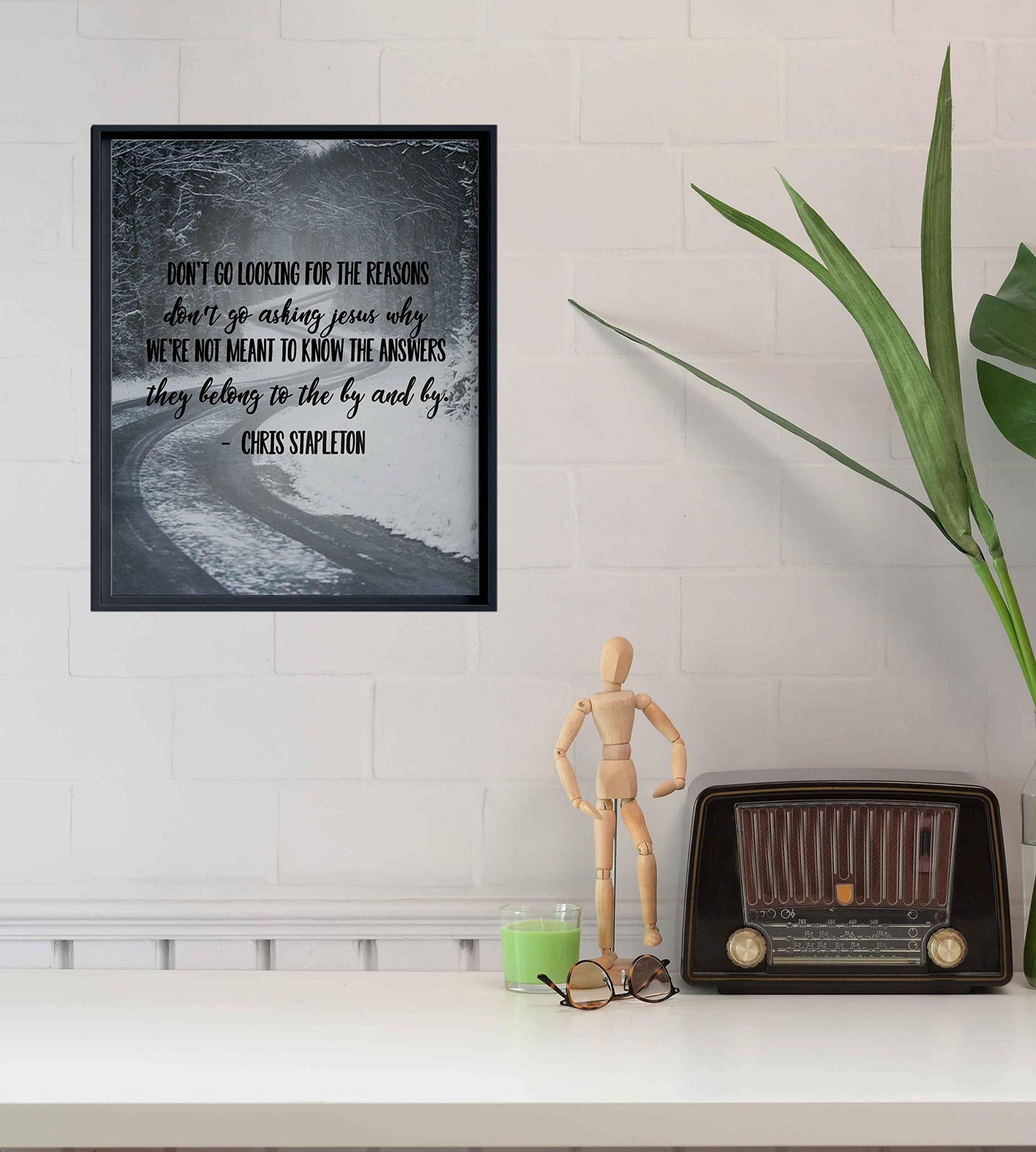 Chris Stapleton-"Don't Go Asking Jesus Why"-Song Lyrics Wall Art-8 x 10" Country Music Poster Print-Ready to Frame. Perfect Home-Office-Studio-Bar-Dorm-Cave Decor. Great Gift for Country Fans!