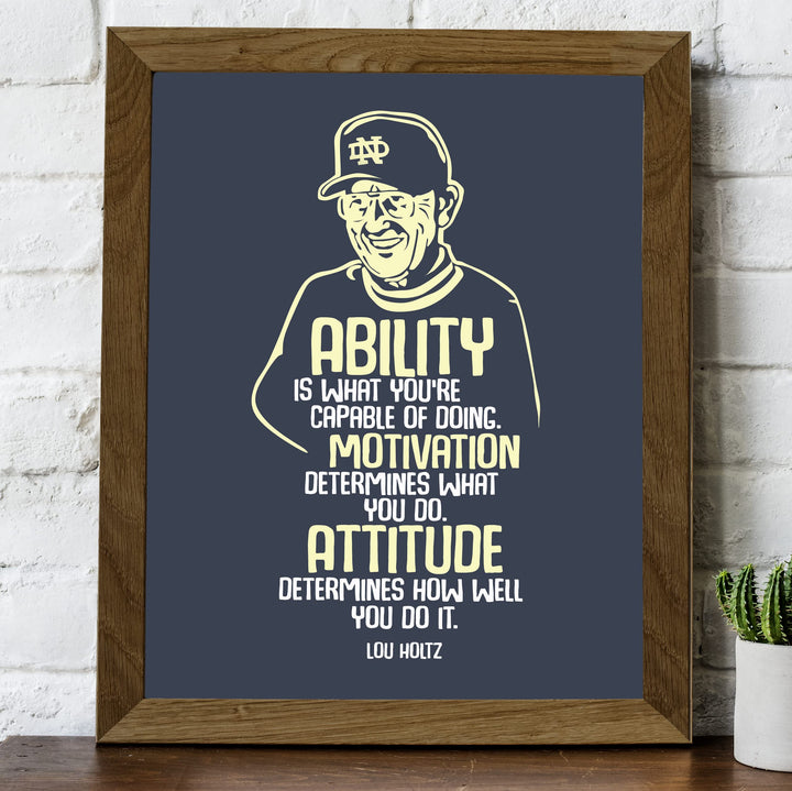 Lou Holtz Quotes-"Ability -What You&