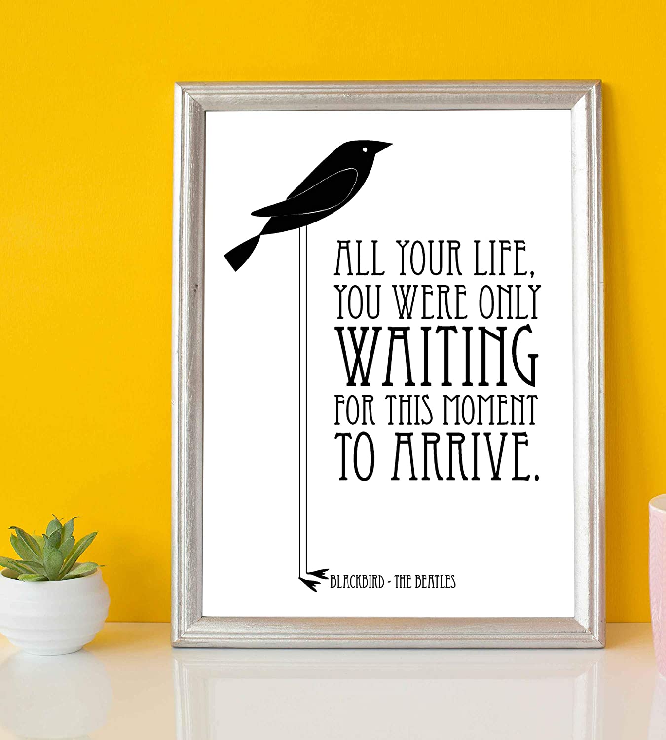 The Beatles-"You Were Only Waiting For This Moment To Arrive"-Song Lyrics Art-8 x 10"