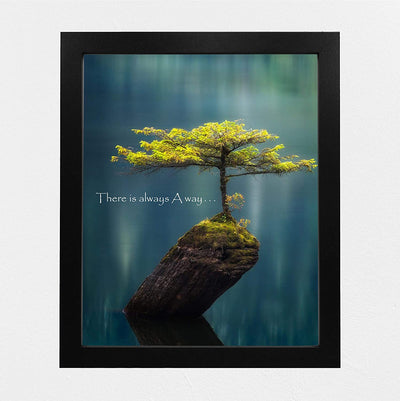 "There Is Always A Way" Inspirational Quotes Wall Art-8 x 10"