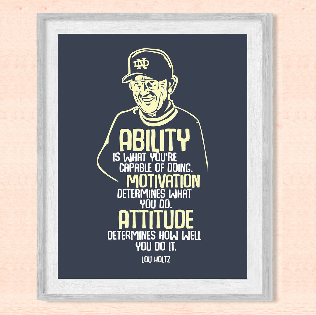 Lou Holtz Quotes-"Ability -What You&