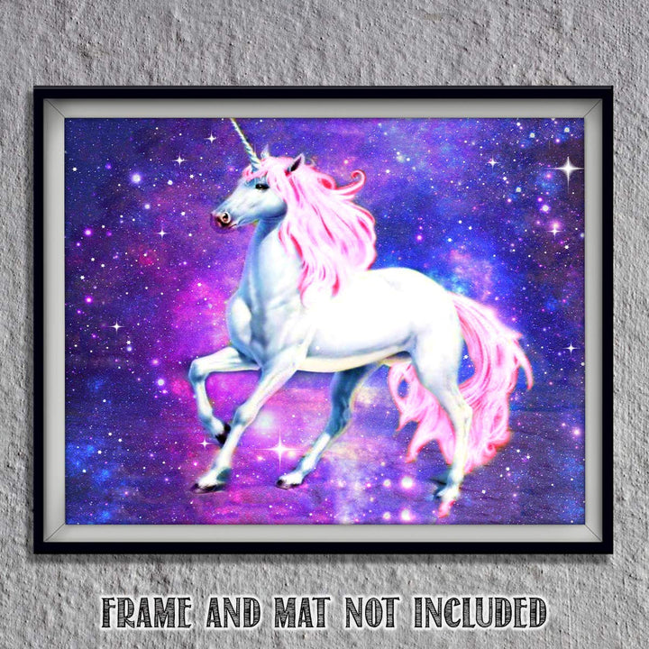 Royal Unicorn &amp; Stardust- 8 x 10" Print Wall Art- Ready to Frame- Home D?cor, Nursery D?cor &amp; Wall Prints for Animal Themes &amp; Children&
