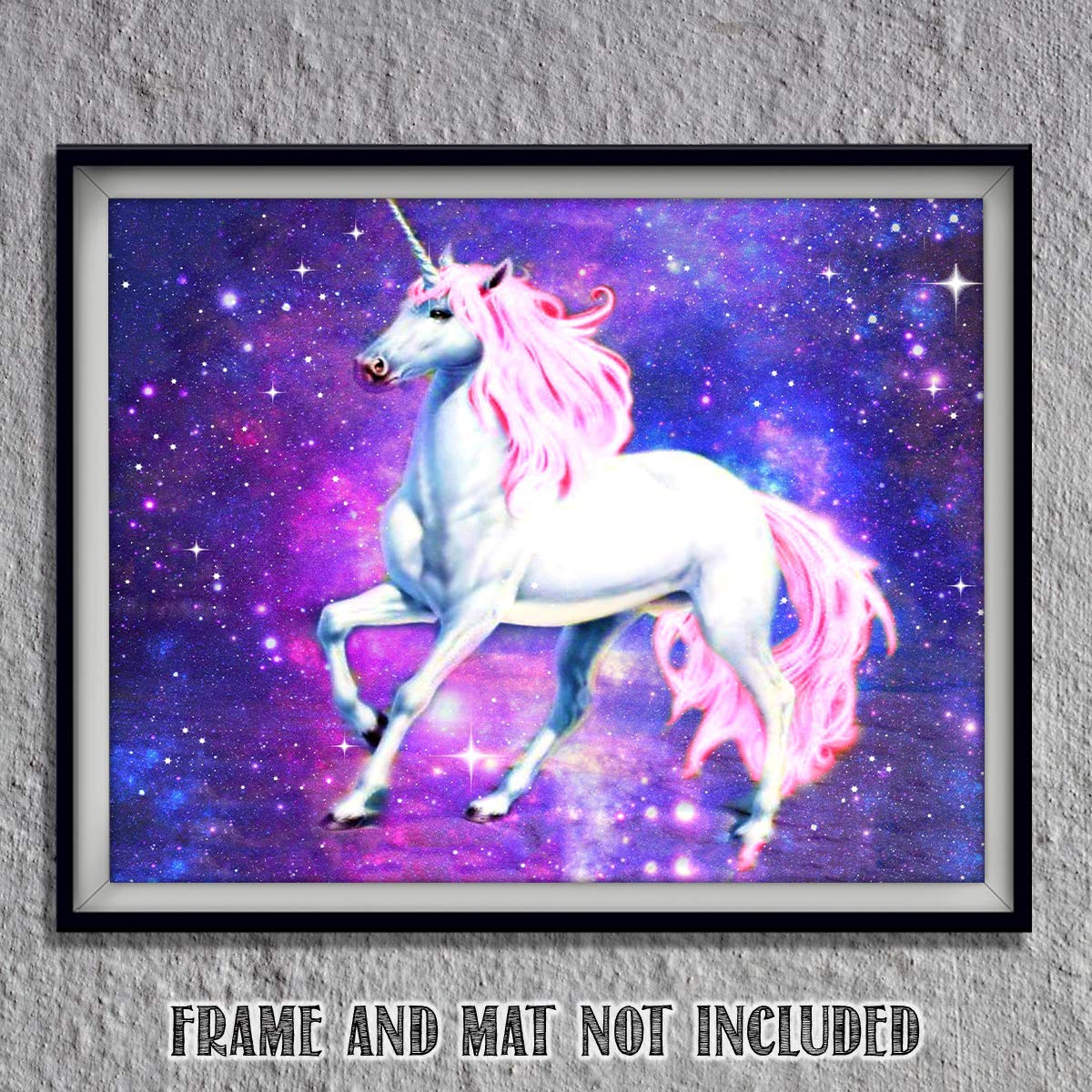 Royal Unicorn & Stardust- 8 x 10" Print Wall Art- Ready to Frame- Home D?cor, Nursery D?cor & Wall Prints for Animal Themes & Children's Bedroom Wall Decor. Just Too Cute!