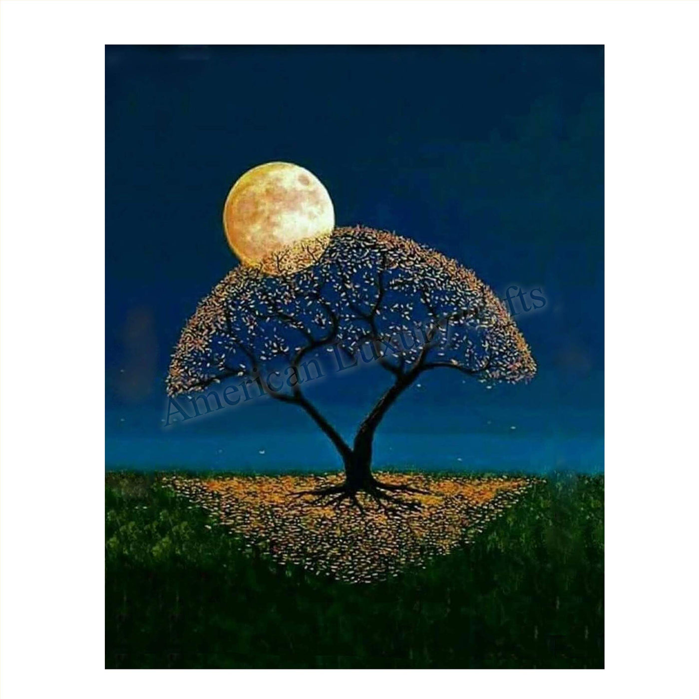 Magical Moon & Electric Tree - 8 x 10 Print Wall Art- Ready to Frame. Home D?cor, Bedroom D?cor & Wall Print. Perfect Nursery Decor, Children's Room and Enchanted Gift for Nature Lovers.