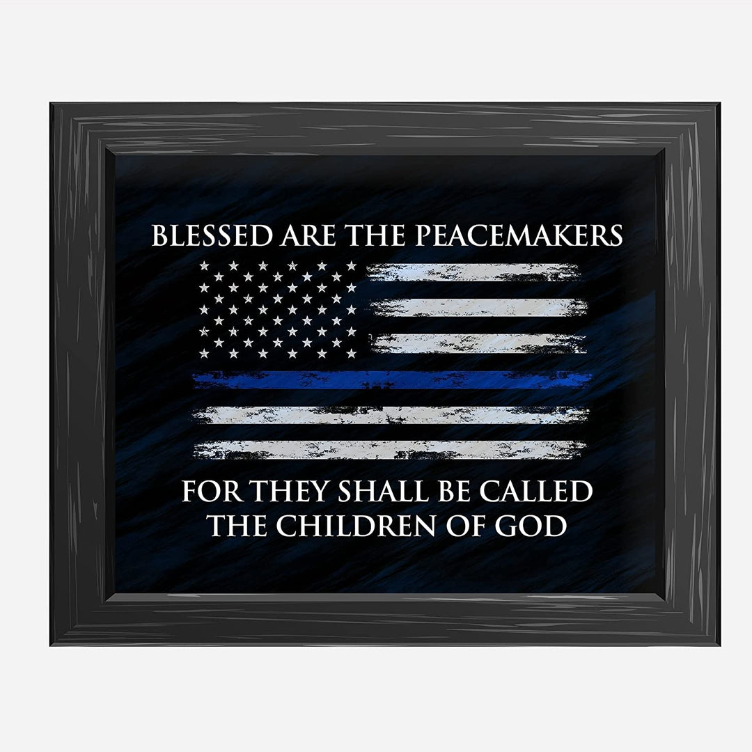 "Blessed Are the Peacemakers"-Patriotic Scripture Wall Art-10 x 8"