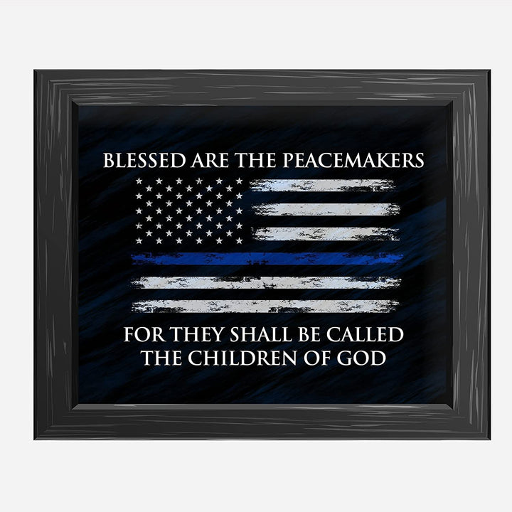 "Blessed Are the Peacemakers"-Patriotic Scripture Wall Art-10 x 8"