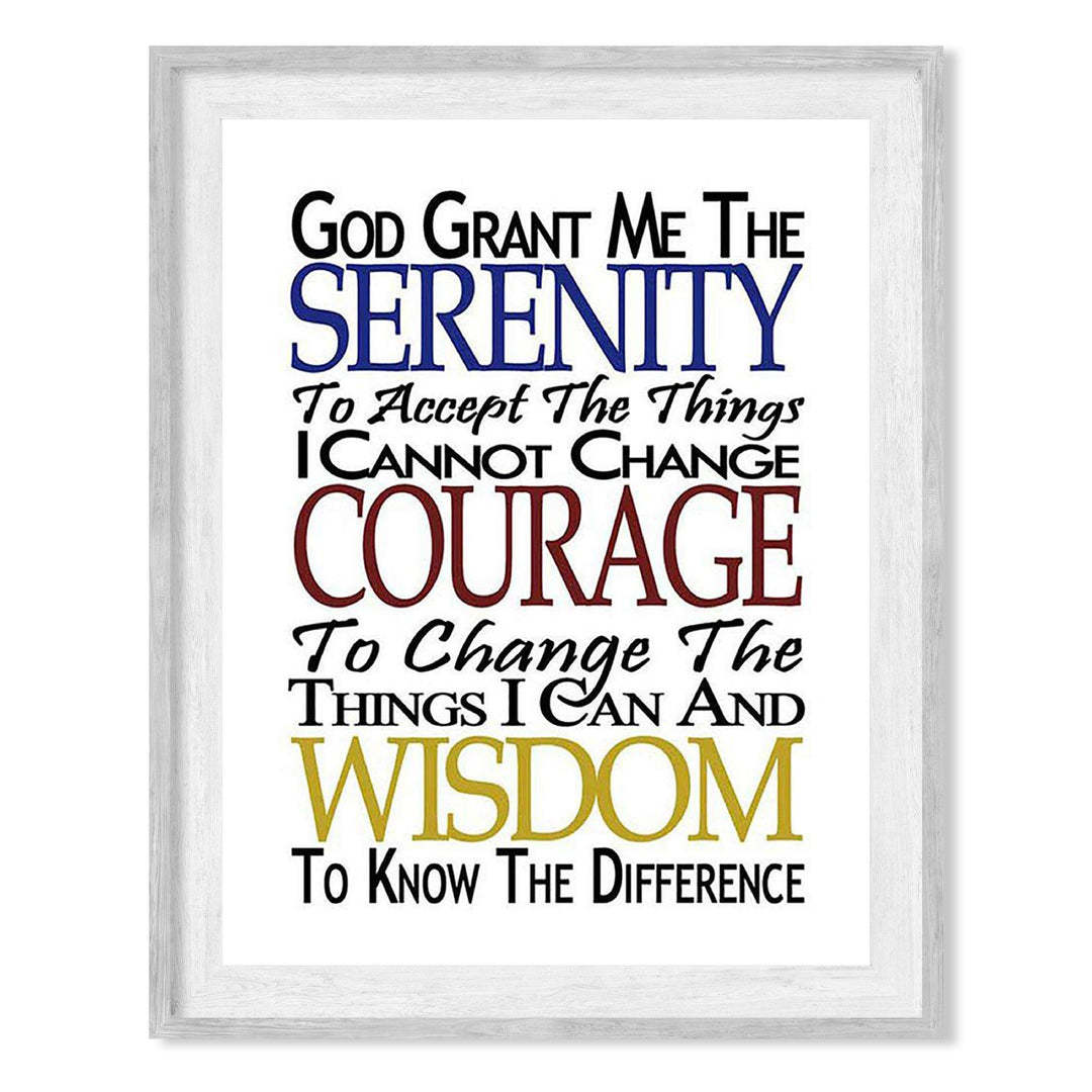 SERENITY PRAYER (M)- 8 x 10"- Art Poster Print- Scripture Wall Art- Modern Typographic Design-Ready to Frame. Home- Church- Office D?cor- Christian Gifts. Inspiring &amp; Encouraging Verse for All.