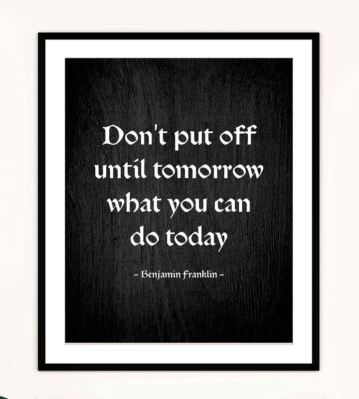 Benjamin Franklin Quotes Wall Art ?Don&