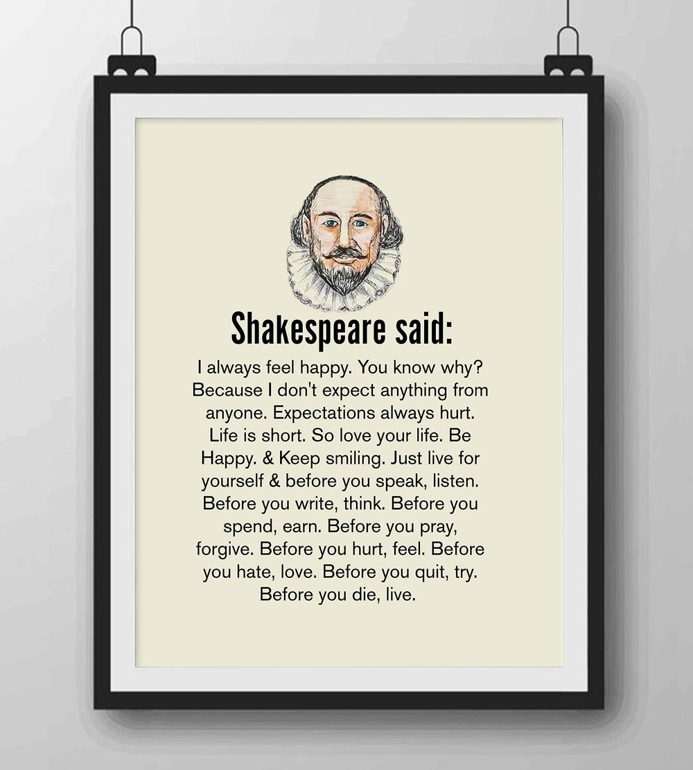 Shakespeare Quote Print – Timeless Literary Wall Art for Home & Office