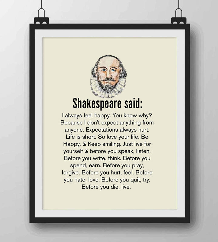 Shakespeare Quote Print – Timeless Literary Wall Art for Home &amp; Office
