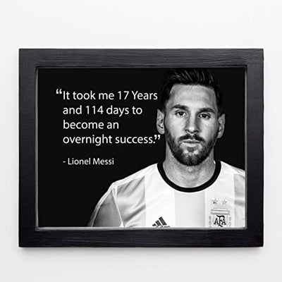 "It Took Me 17 Years & 144 Days to Become an Overnight Success" Motivational Wall Art-10x8"