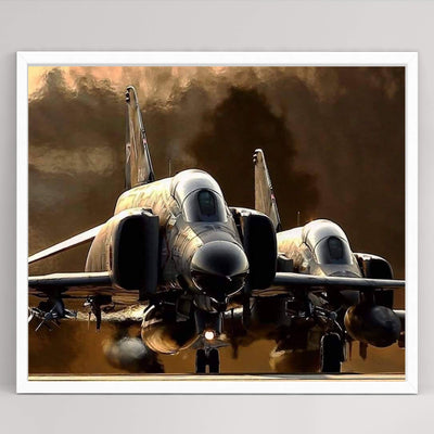 United States Air Force- F4 Phantom II Interceptor Fighter Jet -10 x 8" Military Aircraft Wall Print-Ready to Frame. Home-Office-Military School Decor. Perfect Sign for Game Room-Garage-Man Cave!