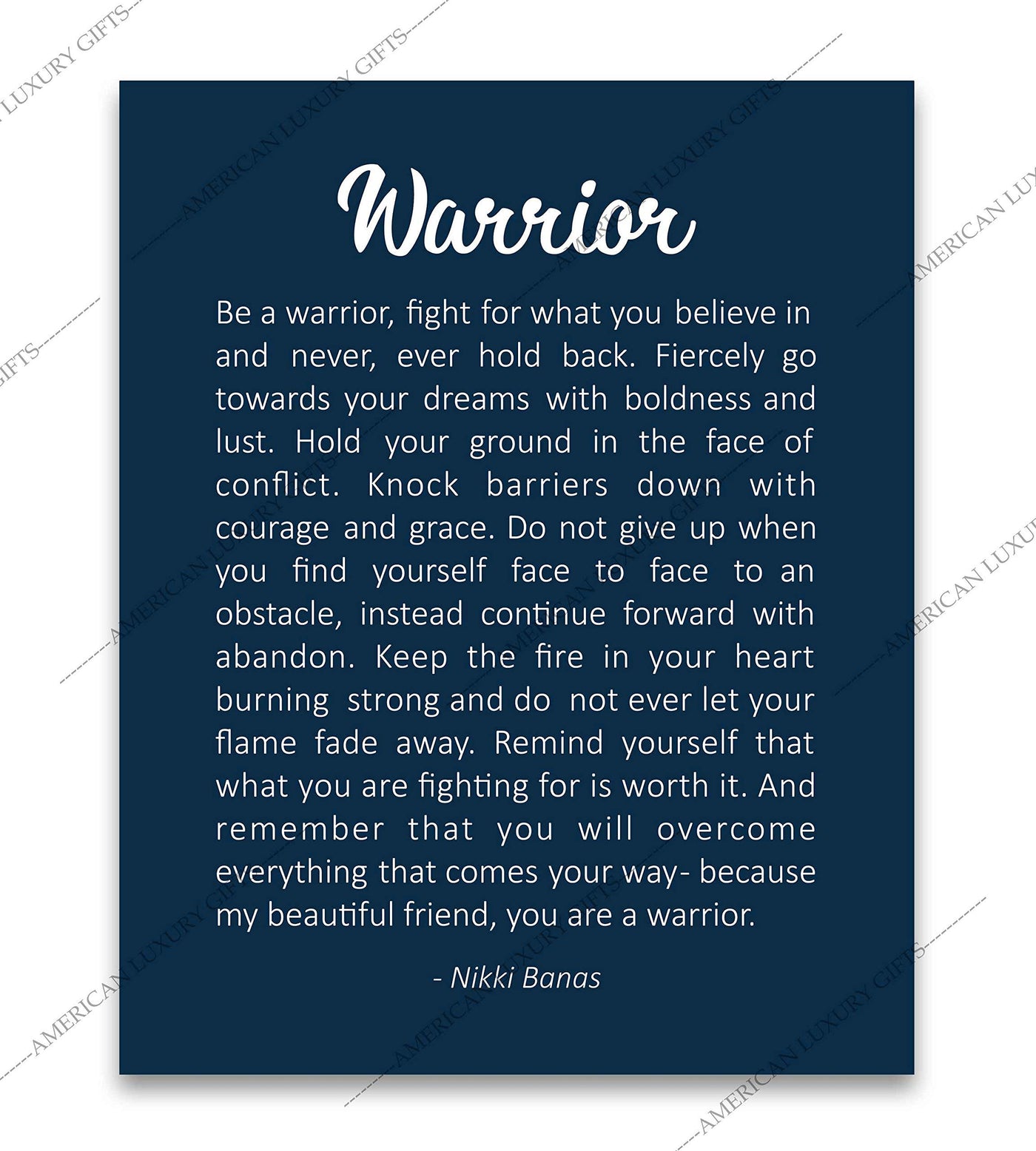 Be A Warrior-Fight For What You Believe In Inspirational Quotes Wall Art -8 x 10" Fierce Motivational Wall Print-Ready to Frame. Great Home-Office-Studio-Dorm Decor. Perfect Gift of Motivation!