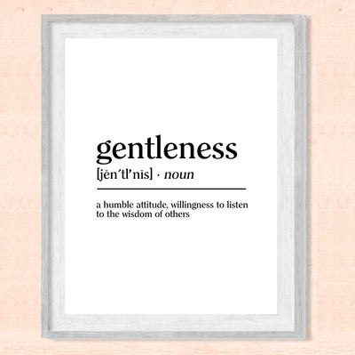 Gentleness-A Humble Attitude -Inspirational Christian Wall Art -8 x 10" Typographic"Gifts of the Spirit" Print-Ready to Frame. Modern Home-Office-Church-Scripture Decor. Great Religious Gift!