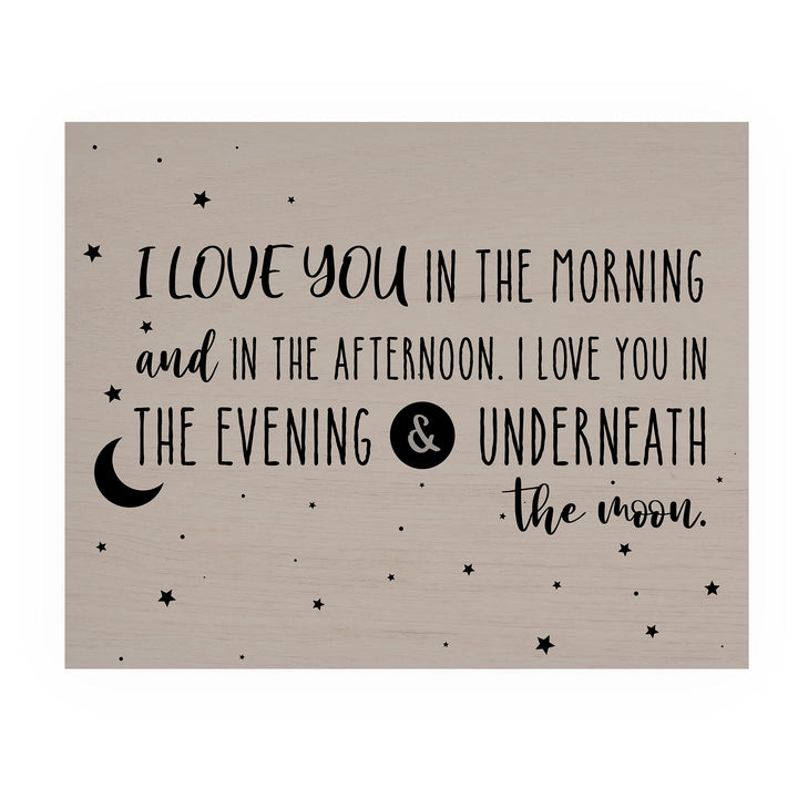 I Love You In the Morning &amp; In the Afternoon Inspirational Song Lyrics Wall Art -10x8" Nursery Rhymes Wall Print-Ready to Frame. Farmhouse Decor for Home-Nursery-Kids Bedroom-Play Room. Great Gift!