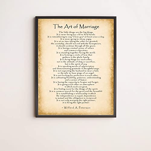 "The Art of Marriage"-Love & Marriage Wall Art-11 x 14"