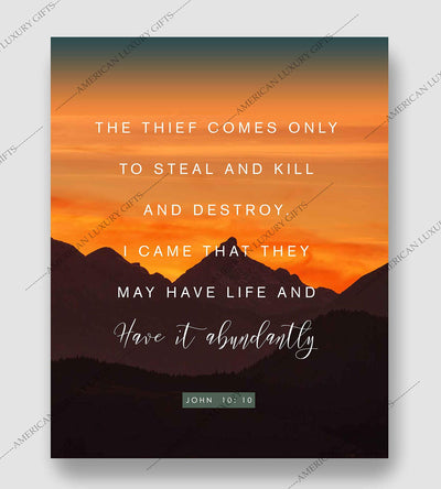 I Came That They May Have Life John 10:10- Bible Verse Wall Art- 8x10" - Scripture Wall Print-Ready to Frame. Inspirational Home-Office-Church D?cor. Beautiful Christian Art Gift. Empowering Verse!