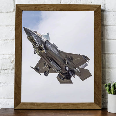 F-35 B Fighter Jet -8 x 10" Military Aircraft Wall Art Print -Ready to Frame. Home-Office-Aviation Decor. Perfect Sign for Game Room-Garage-Cave! Great Gift for Active Duty Military & Veterans!