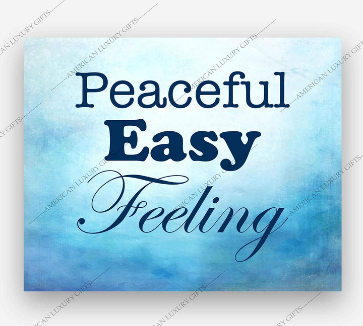 The Eagles-"Peaceful Easy Feeling"-Song Lyrics Art Print -10 x 8" Wall Print-Ready To Frame. Typographic Music Poster Print For Home-Studio-Bar-Cave Decor. Perfect Gift for All Rock Music Fans!