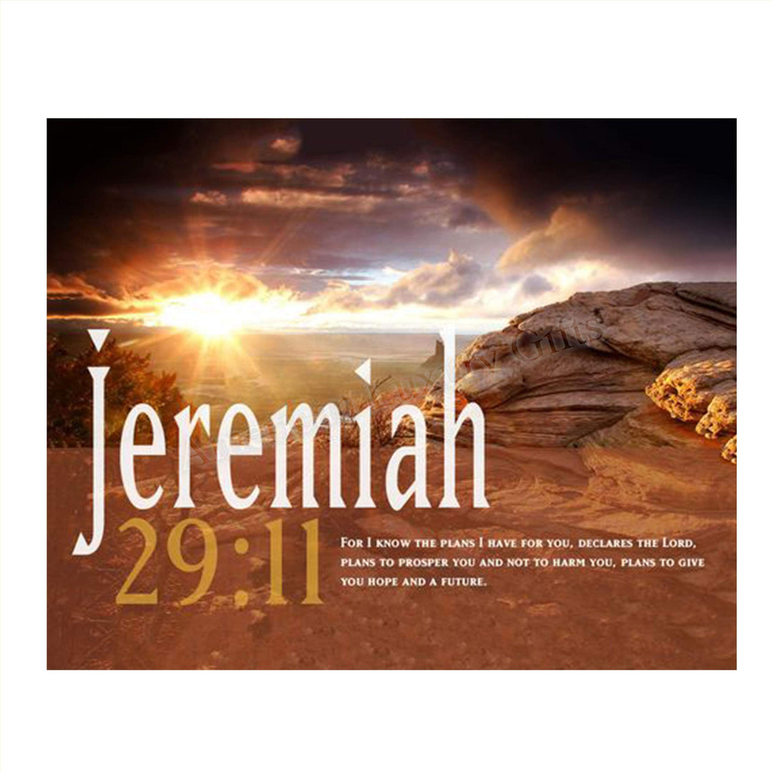 I Know the Plans I Have For You- Jeremiah 29:11- Christian Wall Decor- 8x10"- Scripture Wall Art Print- Ready to Frame. Home D?cor, Office D?cor- Great Christian Gift &amp; Assurance to Keep the Faith!