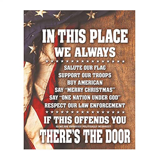 "In This Place-We Salute the Flag &amp; Support Our Troops"-8x10"