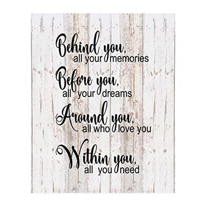 "Behind-Before-Within You- All You Need- Inspirational Wall Art Print- 8 x 10"