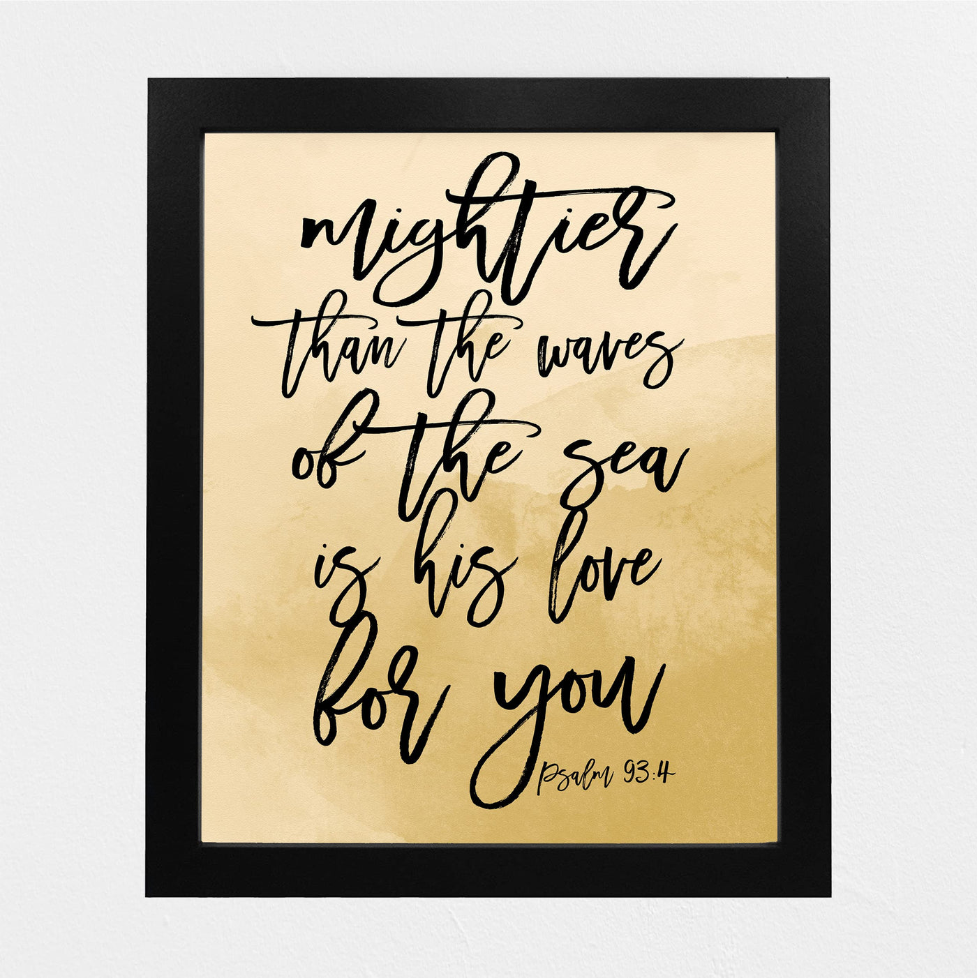 Mightier Than the Waves of the Sea-Bible Verse Wall Art -8x10" -Religious Scripture Print -Ready to Frame. Christian Home-Office-Church Decor. Great Inspirational Gift of Faith! Psalm 93:4