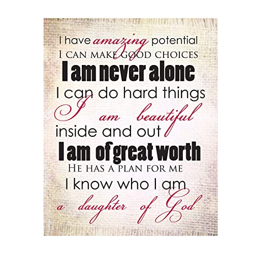 "I Am Amazing-I Am A Daughter of God"- 8 x 10"