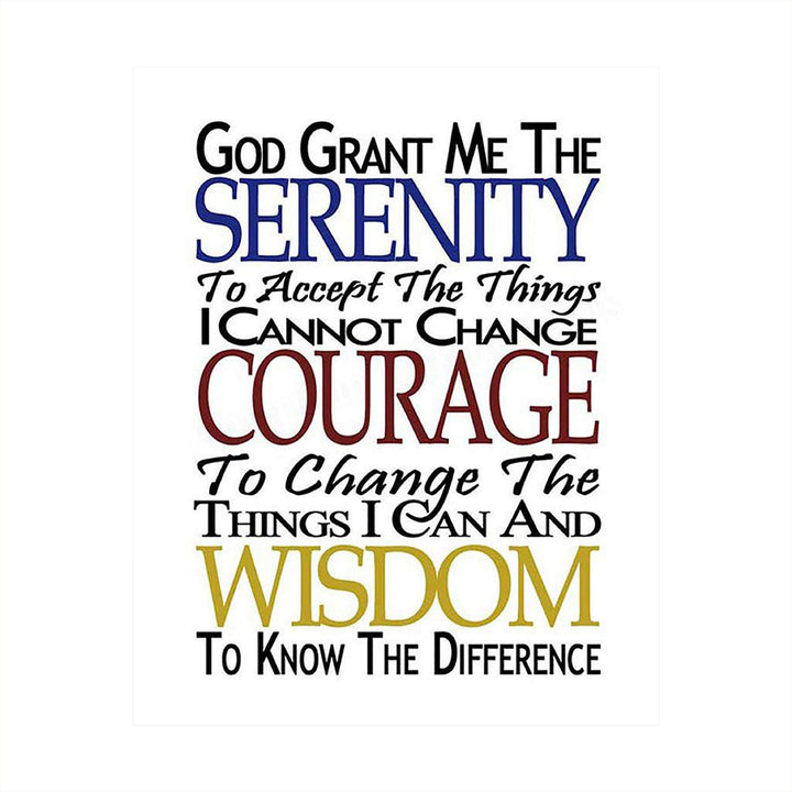 SERENITY PRAYER (M)- 8 x 10"- Art Poster Print- Scripture Wall Art- Modern Typographic Design-Ready to Frame. Home- Church- Office D?cor- Christian Gifts. Inspiring &amp; Encouraging Verse for All.